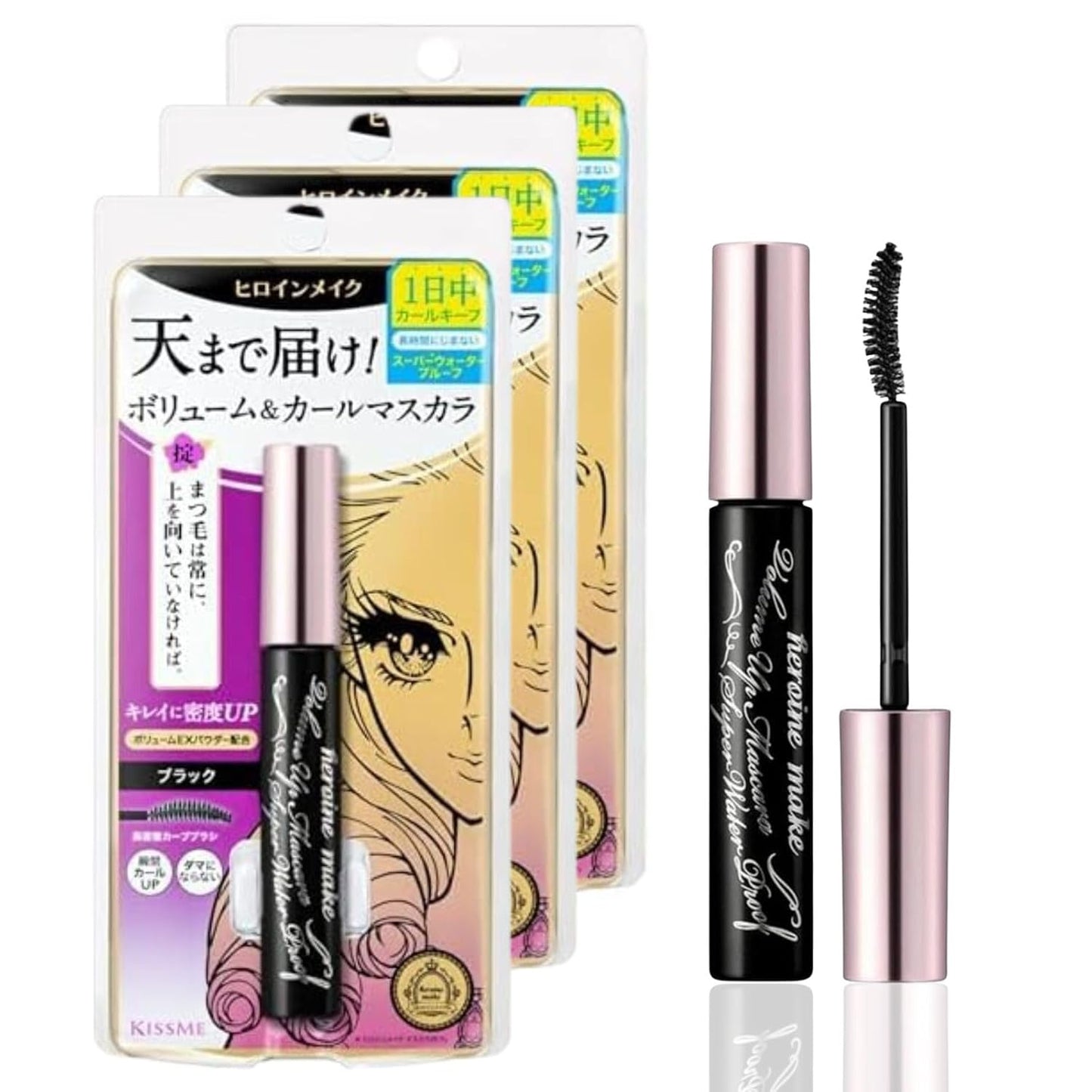 HEROINE MAKE Waterproof Mascara for Volume & Length in Black