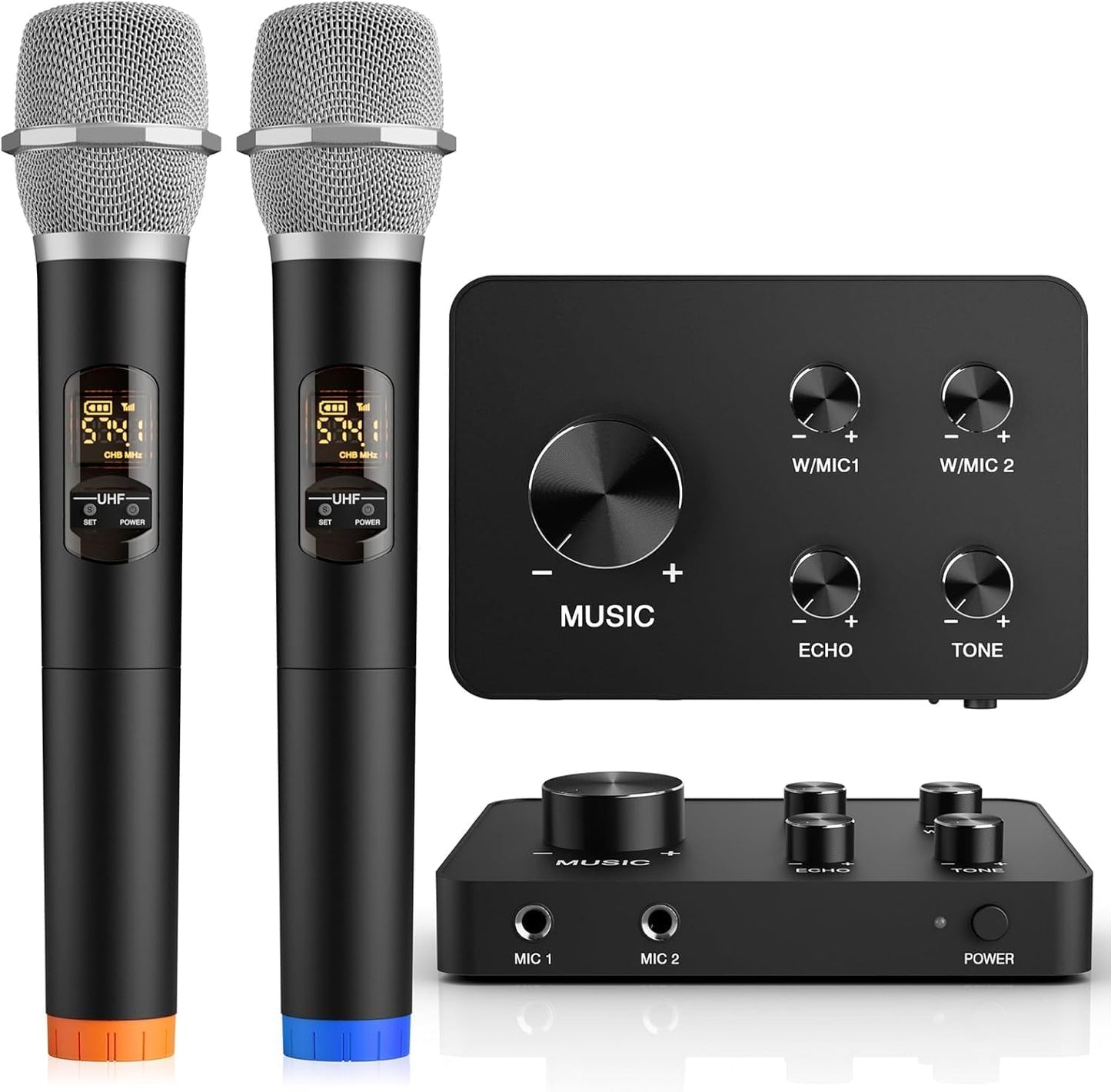 Dual Handheld Wireless Karaoke Mic System - Enhanced Performance