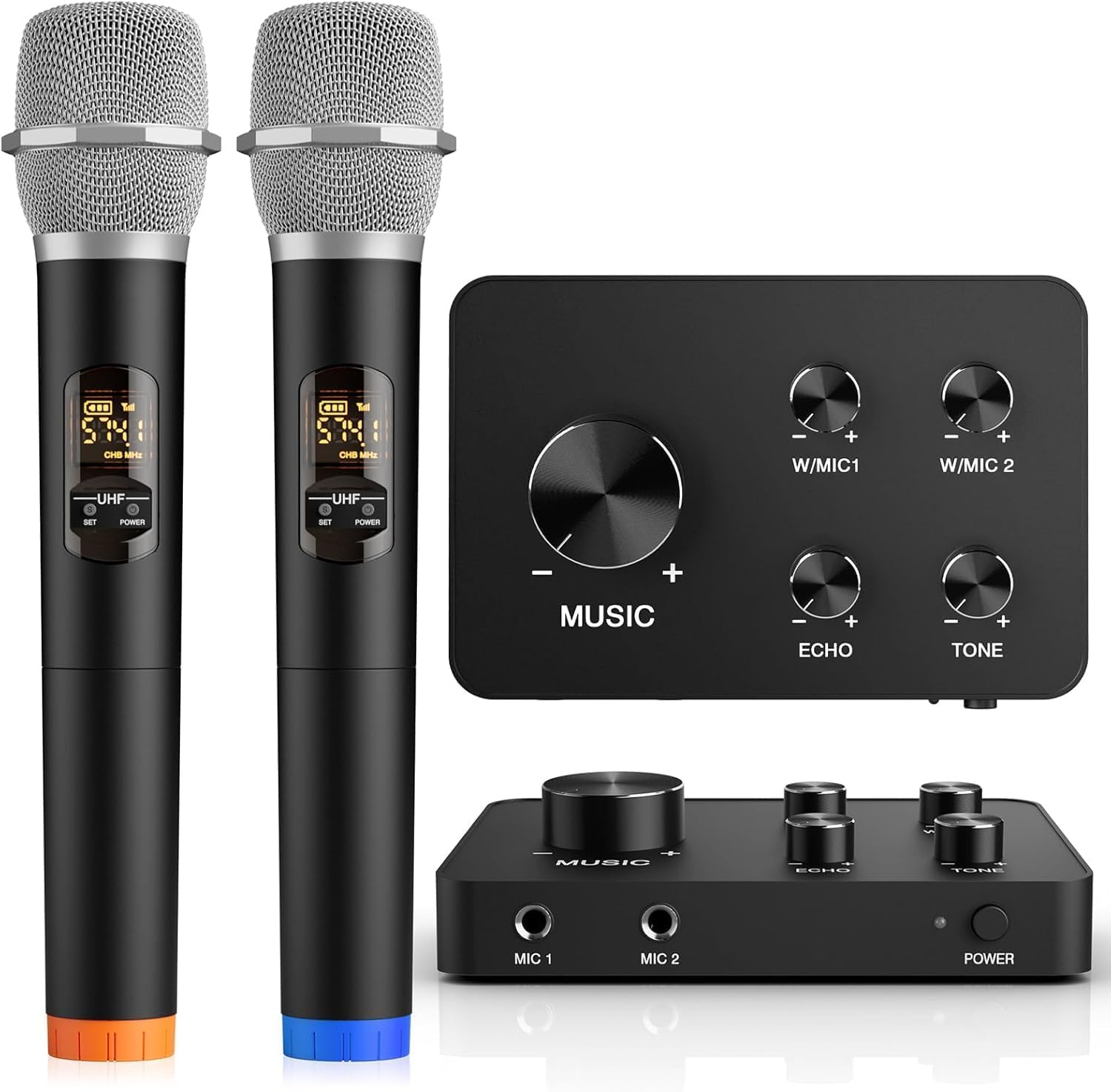 Dual Handheld Wireless Karaoke Mic System - Enhanced Performance