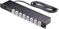 8-Outlet Horizontal Rack Mount PDU 1U - Individual Outlet Switches