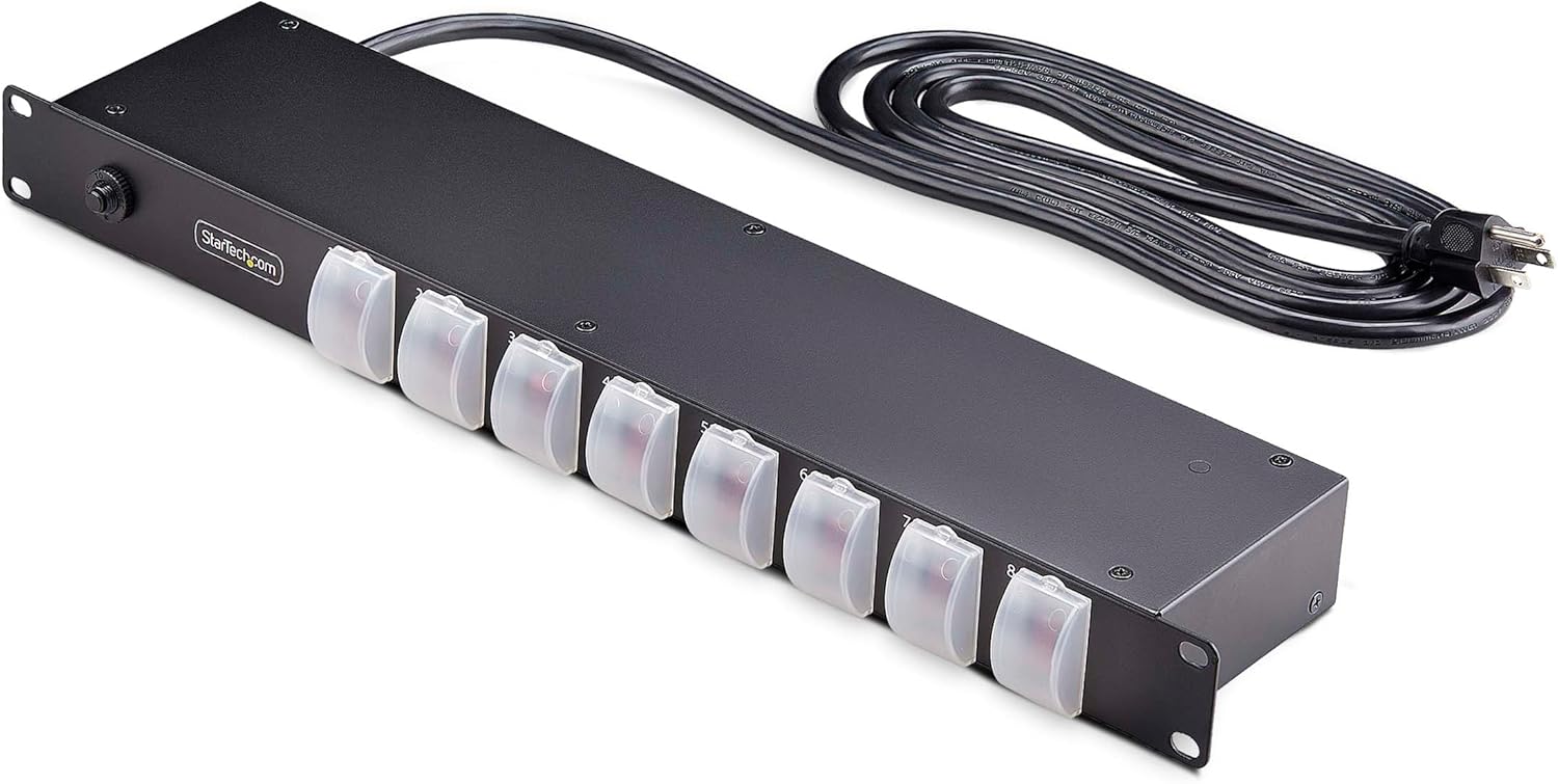 8-Outlet Horizontal Rack Mount PDU for Efficient Power Management