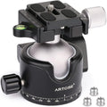 46mm Low Profile Tripod Head with 3 Screw Adapter 3/8 to 1/4 - Stable