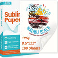 Sublimation Paper 8.5x11 in 125G 160 Sheets - High Transfer Rate