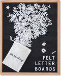 Black Felt Letter Board 16x20 in - Large Changeable Letter Board
