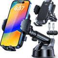 Car Phone Holder Mount 80LBS Strong Suction - Stable 4-in-1 Stand