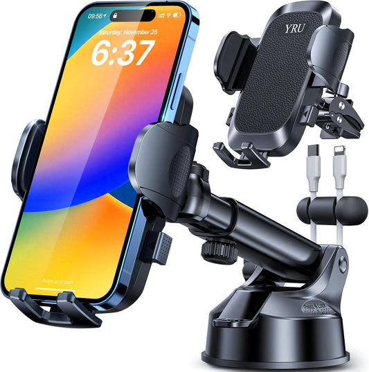 Strong Suction YRU Car Phone Holder - Bumpy Road Stable
