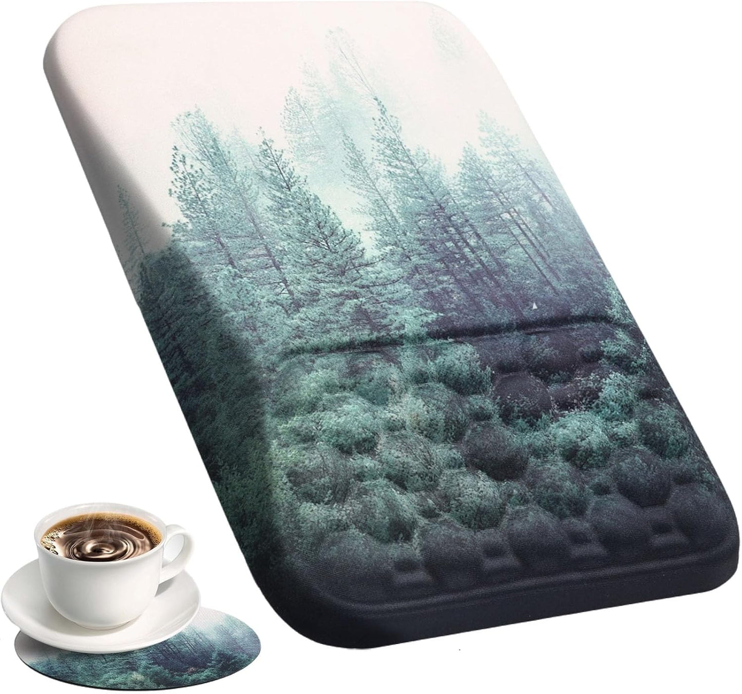 Ergonomic Green Forest Mousepad for Pain Relief