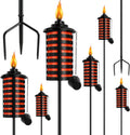 6 Pack Home Garden Torch, 16oz Outdoor Metal Torches - Sturdy Patio