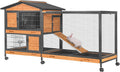 GUTINNEEN Rabbit Hutch with Chew-Resistant Metal Frame Design