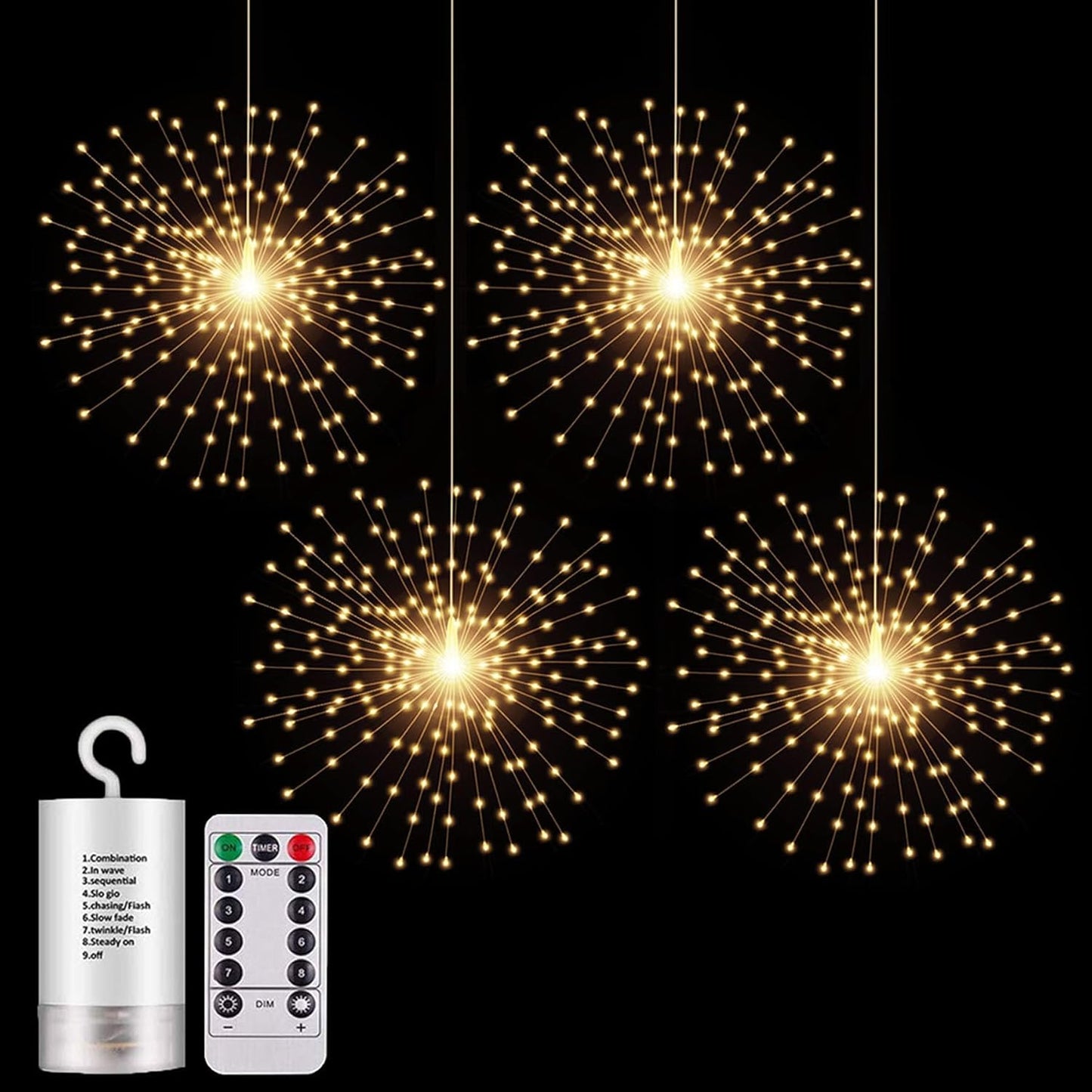 800 LED Starburst Sphere Lights for Festive Decor and Parties