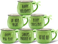 Sawysine Christmas Coffee Mugs Set of 6 for Holiday Cheer