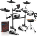 AKLOT B-CORE530 Electric Drum Set - Dual-Zone Mesh Kit for Practice