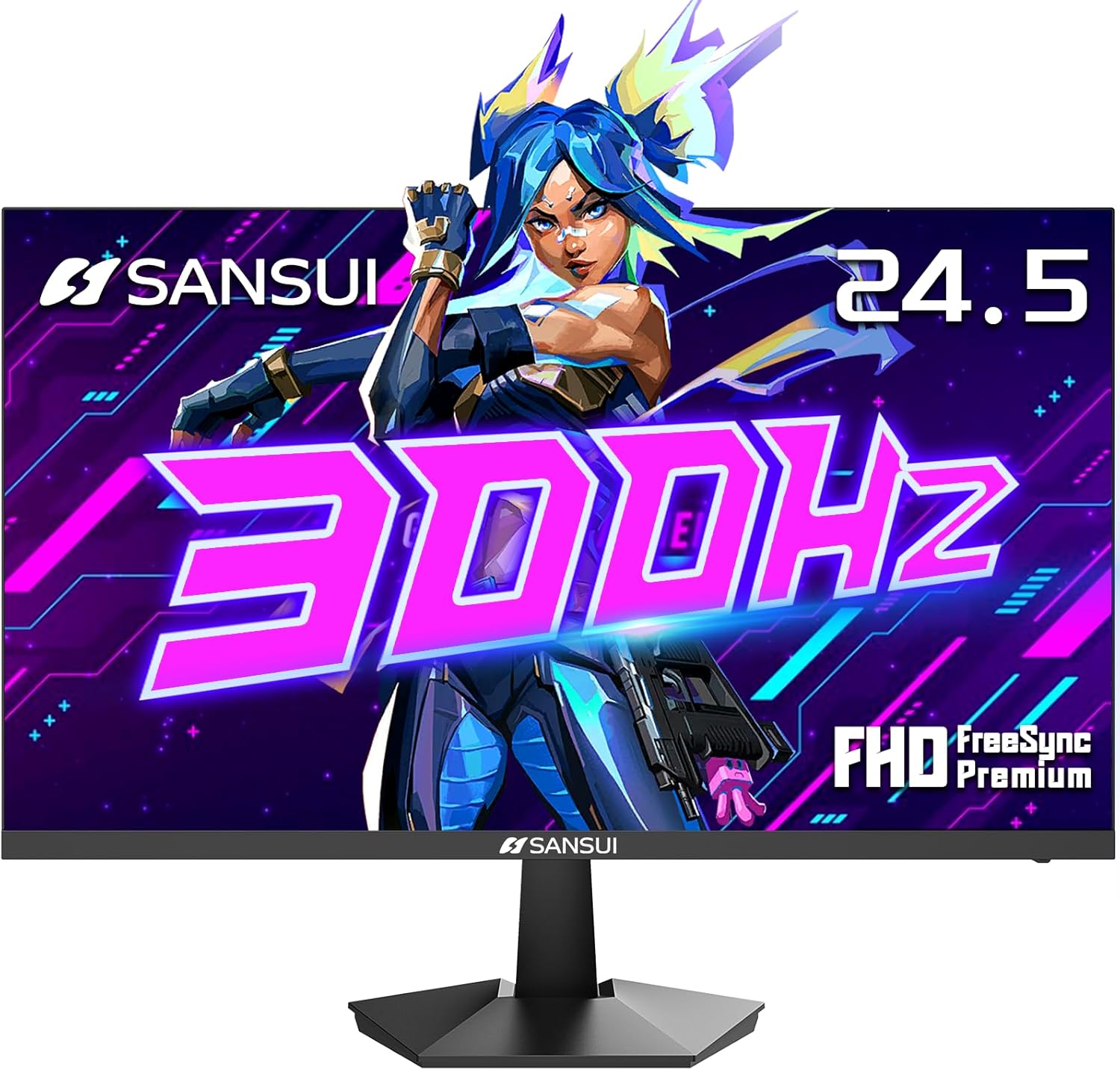 SANSUI 24.5 Inch 300Hz Gaming Monitor with 1ms Response Time