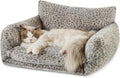 Hollypet Cat Bed Fluffy Plush Double-Layer Sofa - Cozy Orthopedic Nest