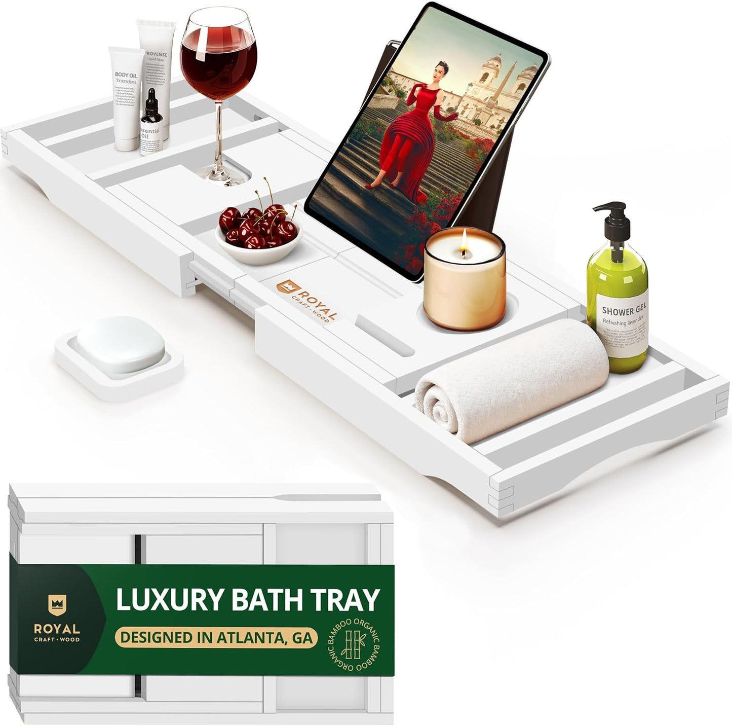 Premium Foldable Bathtub Tray for Luxurious Bath Experience