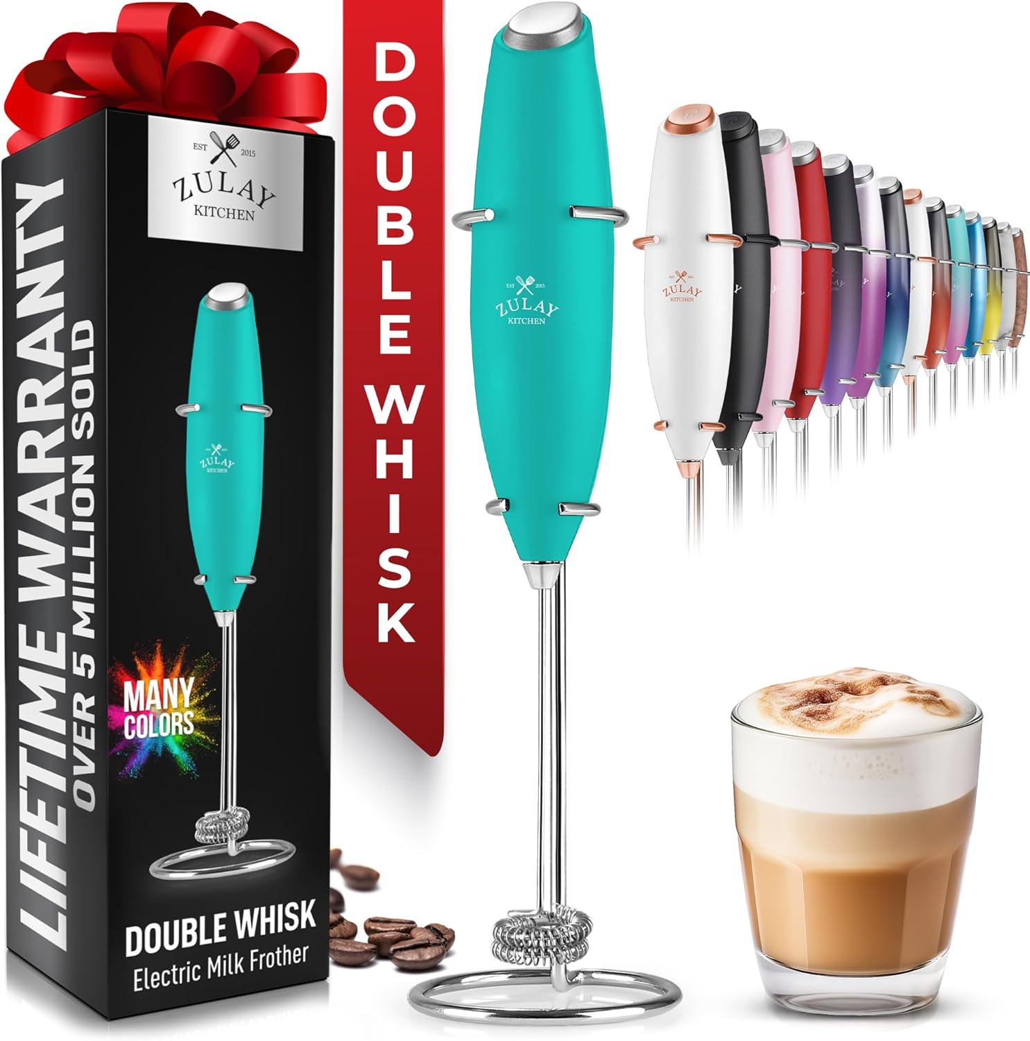 Zulay Kitchen Double Whisk Frother - Foam Your Drinks!
