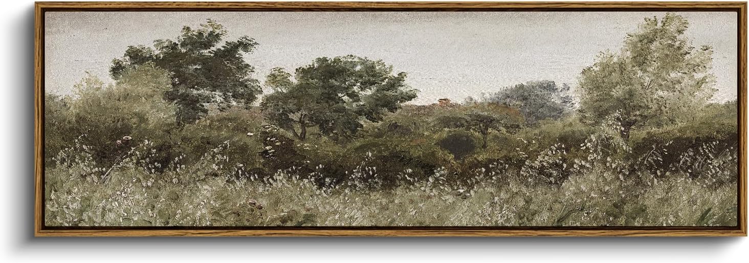 Extra Large Framed Vintage Wall Art for Country Farmhouse Decor