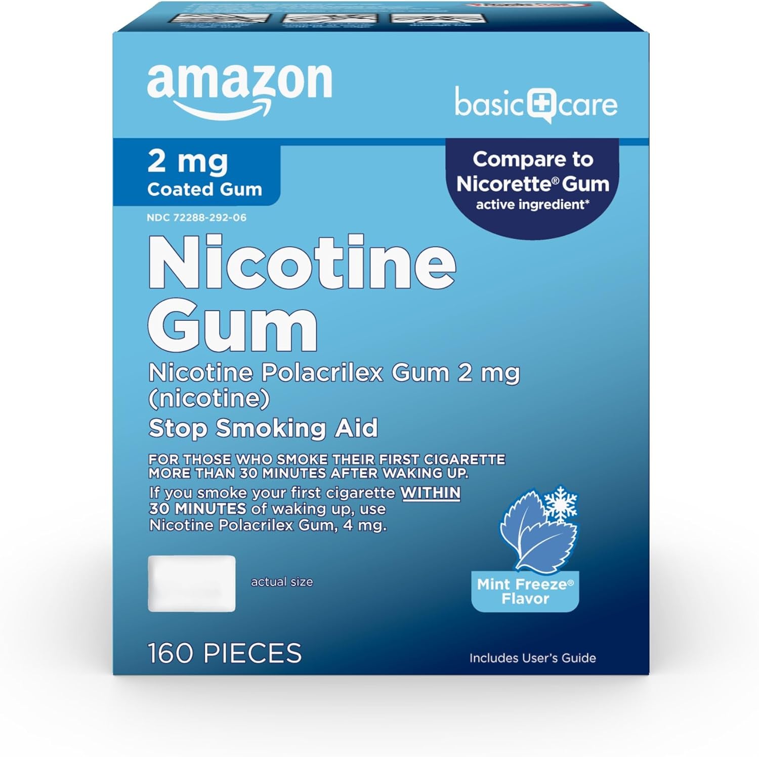 Nicotine Gum 2 mg Ice Mint Flavor for Effective Smoking Cessation