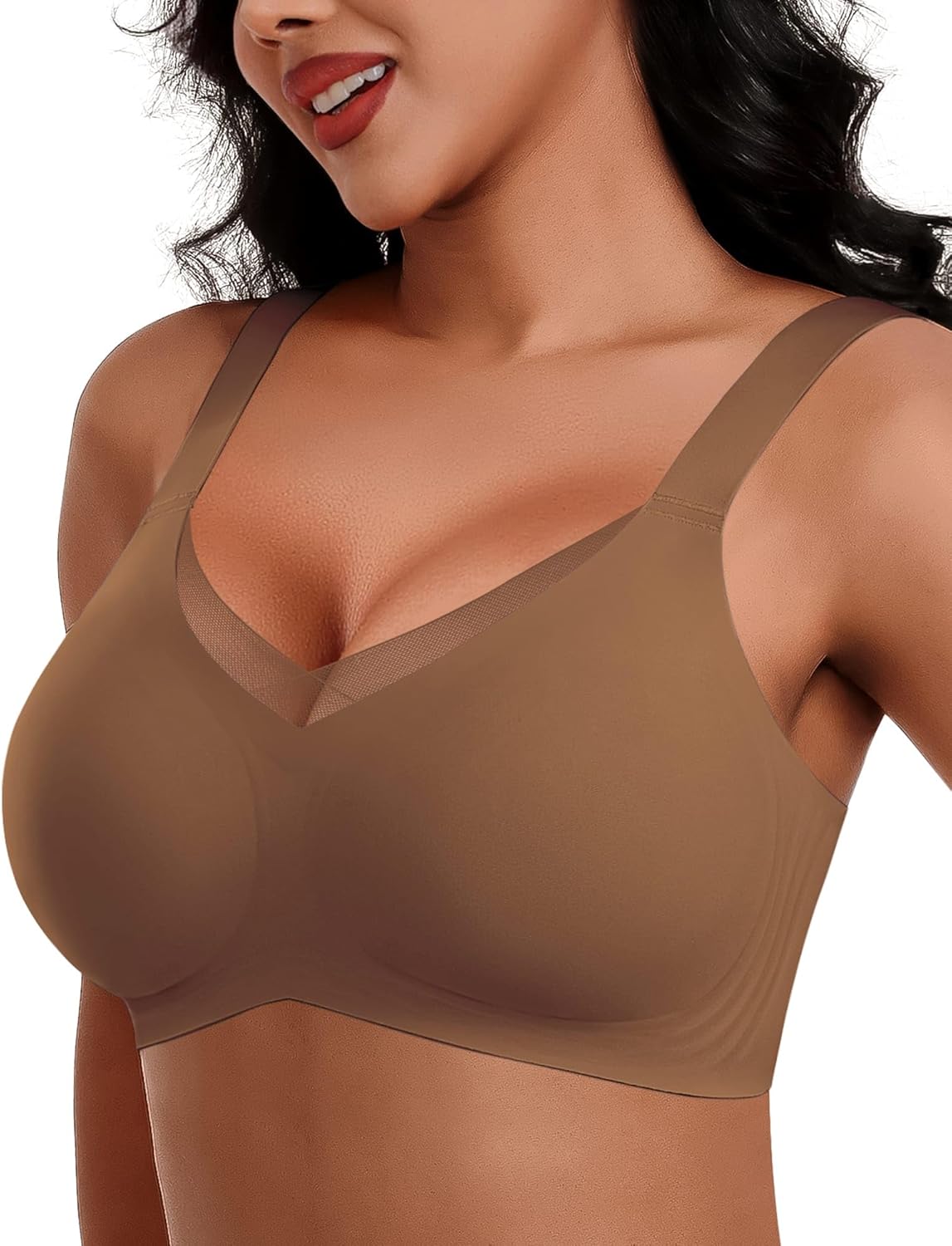 Seamless Mesh Lace Bras for Women with Full Coverage Support