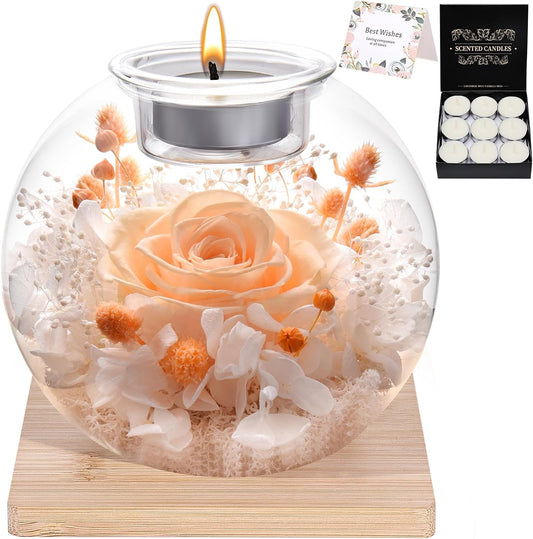 Preserved Roses in Glass Dome - Romantic Gifts for Her