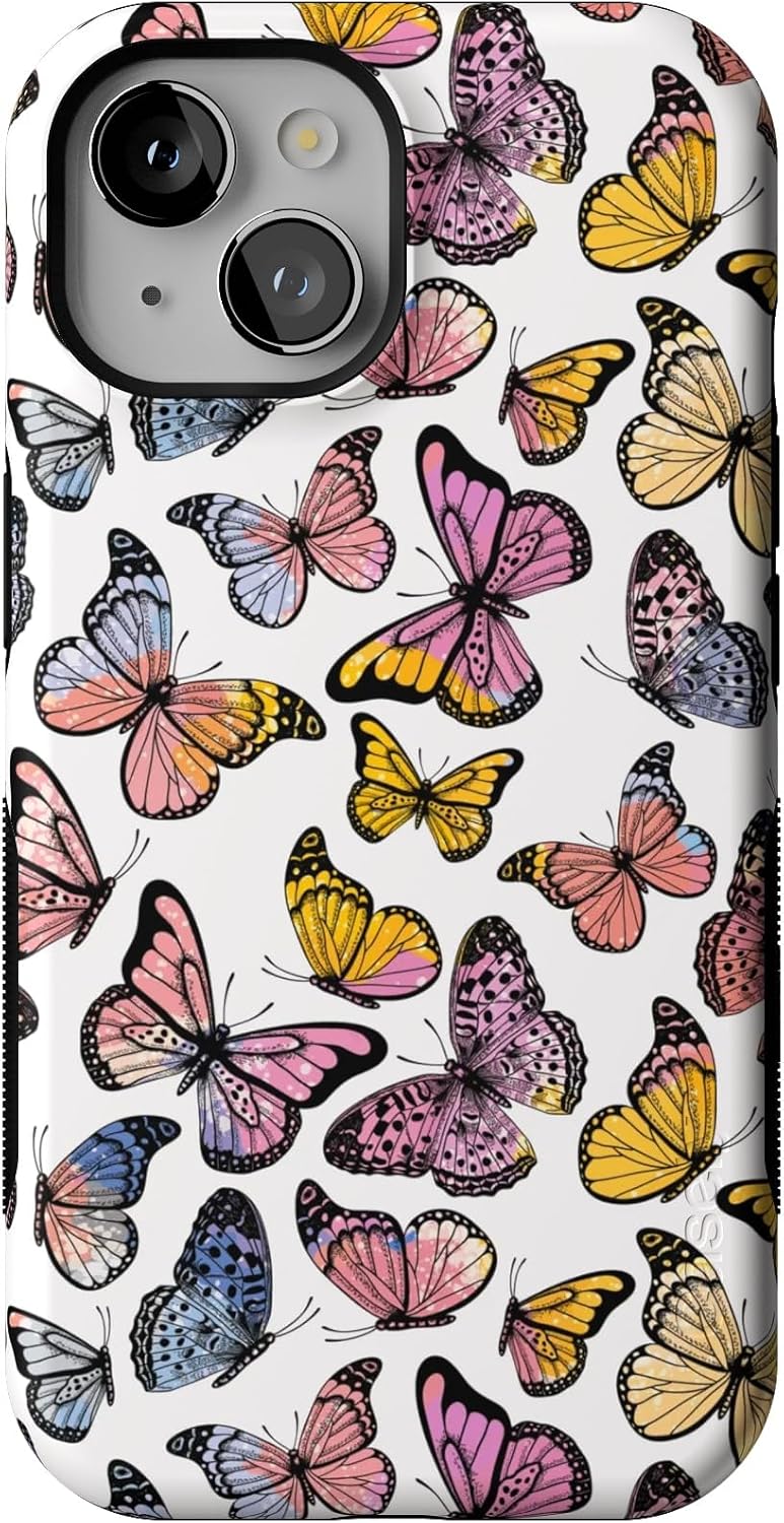 Casely iPhone 15 Case - Bold Protective Design with Butterflies