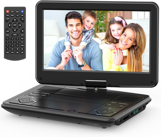 12.5 Portable DVD Player with Swivel Screen and Long Battery Life