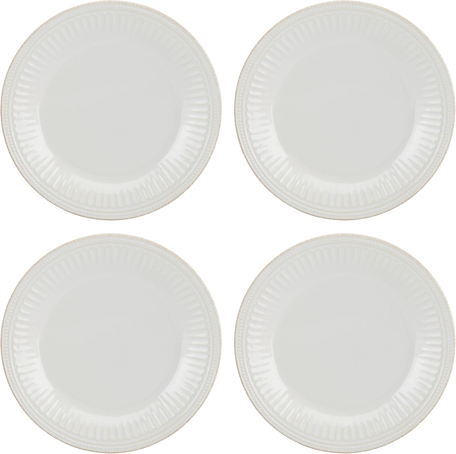 Lenox French Perle Groove Dinner Plates Set Of 4 - Elegant Dining