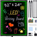 LED Message Writing Board 32x24 - Illuminated Erasable Neon Menu Board