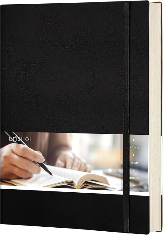 EMSHOI B5 Large Composition Notebook - 204 Numbered Pages, 100gsm Paper - Perfect for Writers & Students