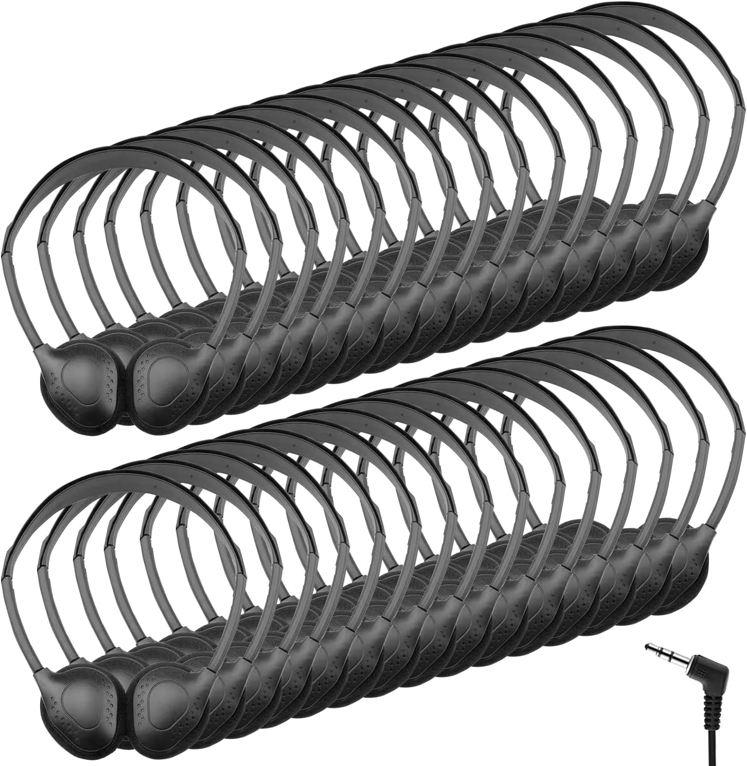 30 Pack Classroom Headphones for Kids - Wired Over Ear Design