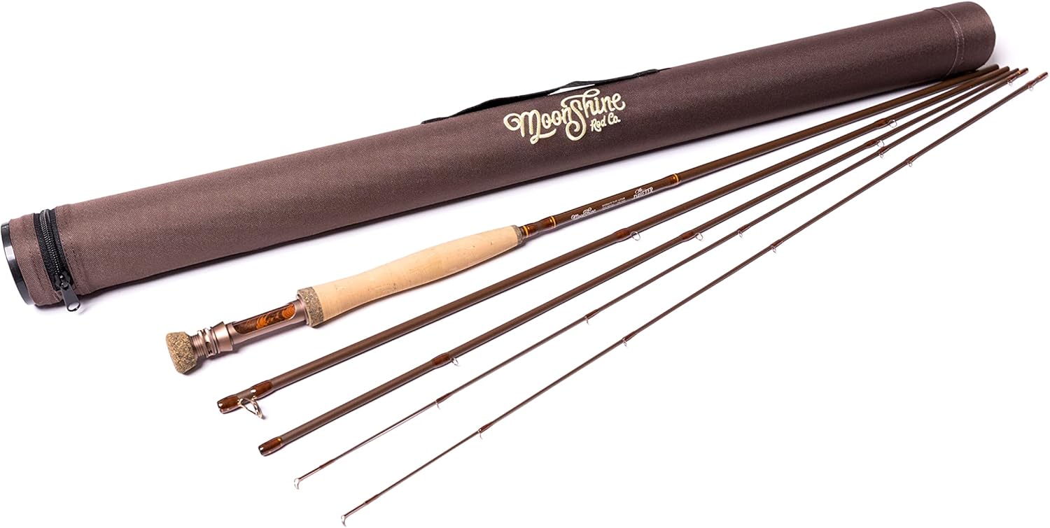 Moonshine Rod Co. Fly Fishing Rod with Extra Tip and Case