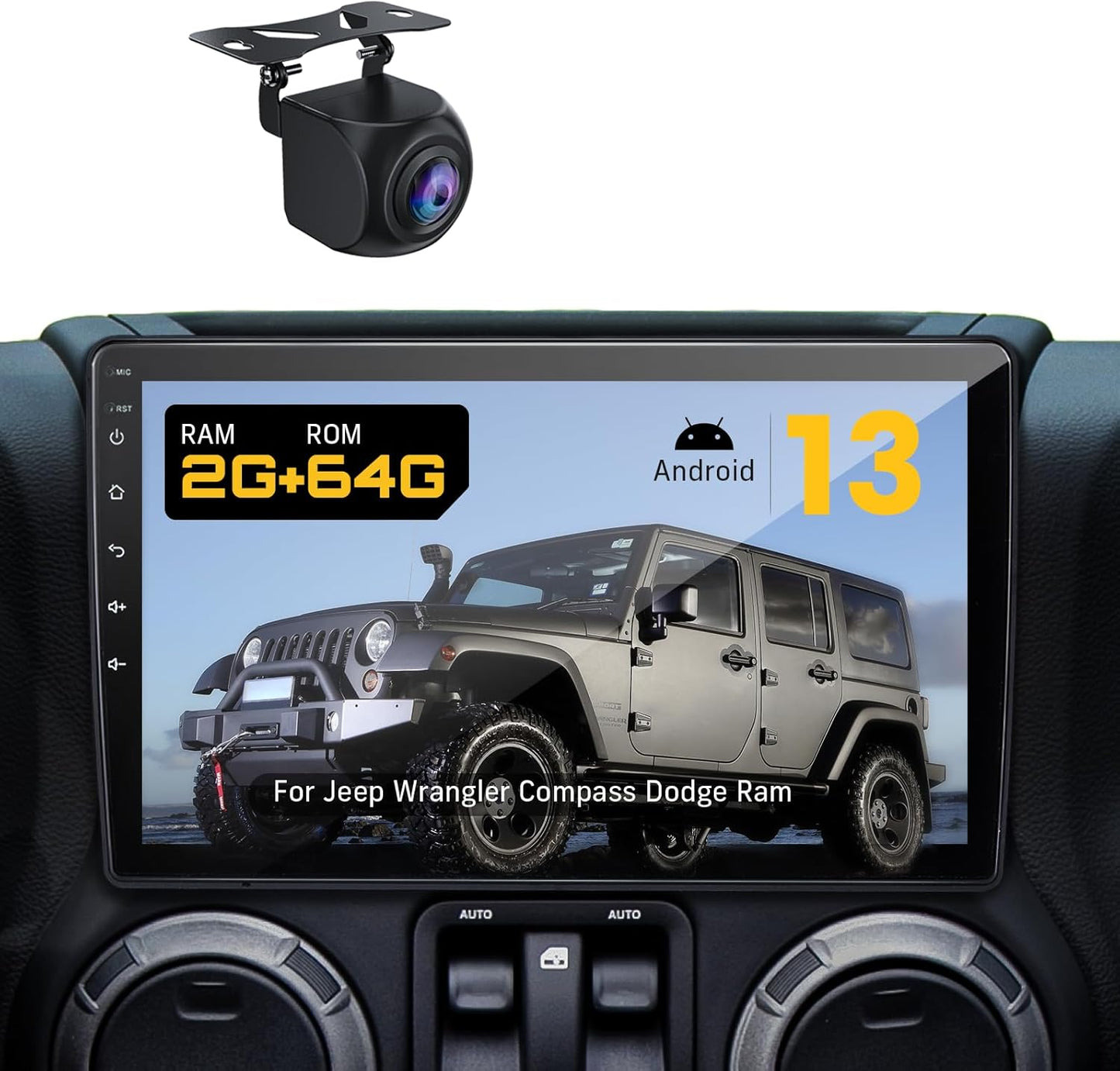Upgraded 10 Inch Car Radio Stereo for Jeep Wrangler JK 2007-2018