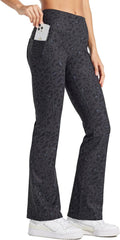 Willit Women's Fleece Lined Yoga Bootcut Pants - Warm, Water