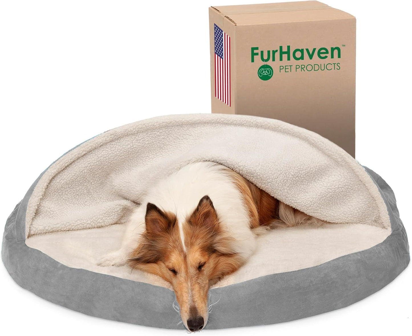 Furhaven 44-Inch Round Orthopedic Dog Bed for Large Dogs