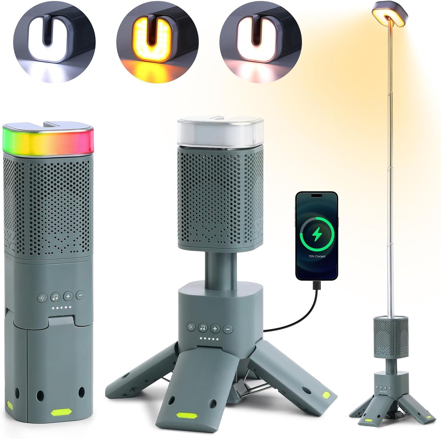 Yoobao Telescopic Camping Lantern: 14000mAh Rechargeable, 5 Light Modes
