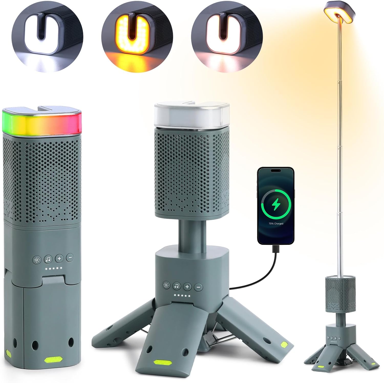 Yoobao Telescopic Camping Lantern: 14000mAh Rechargeable, 5 Light Modes