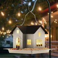 MrCrafts Solar Bird Feeder - Hanging Metal Bird House Feeder