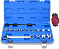 15pcs Universal Ratcheting Serpentine Belt Tool Set for Cars
