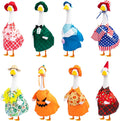 Seasonal Holiday Goose Outfits 8-Set Pack - Year-Round Porch Decor