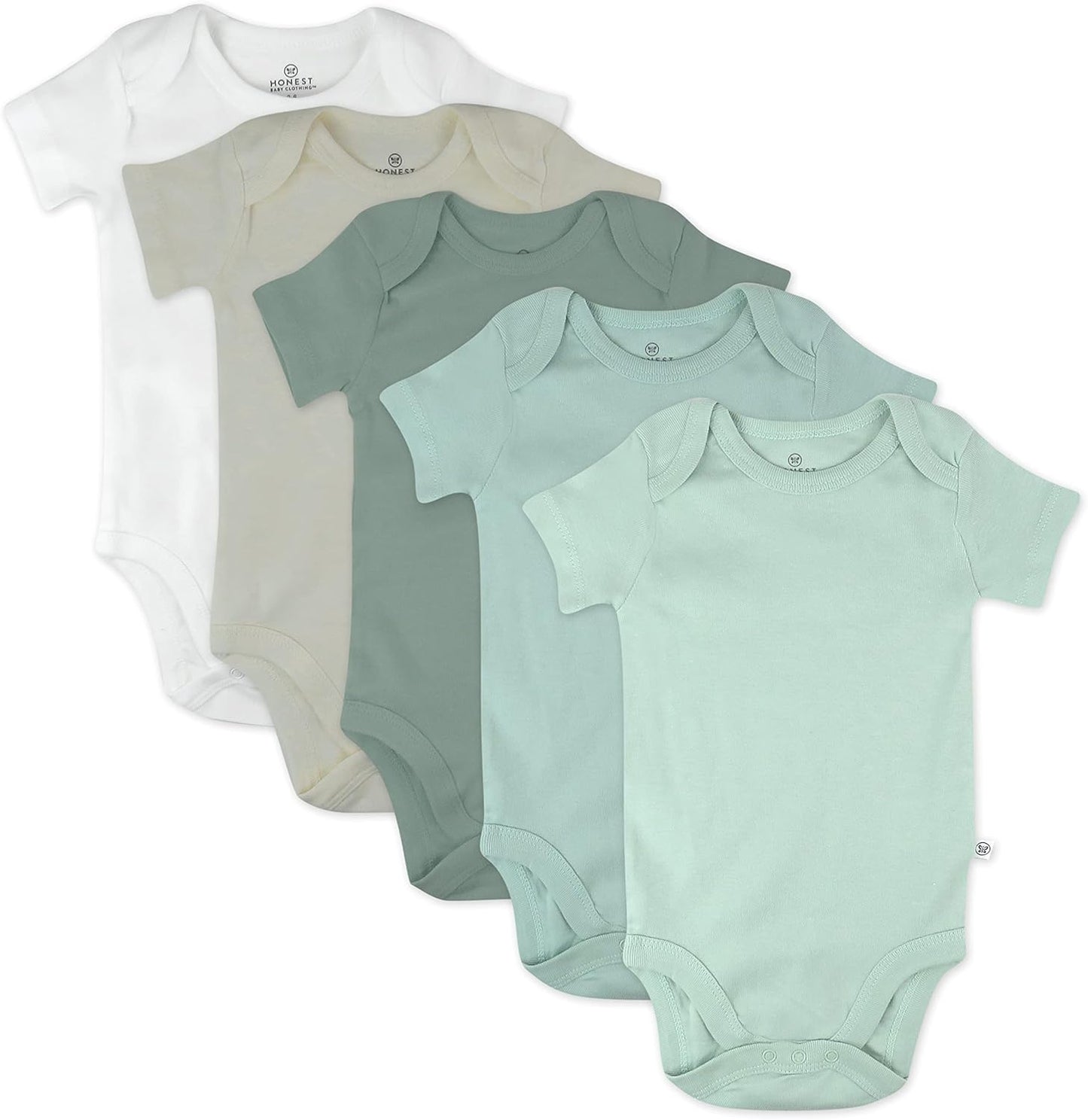 Organic Cotton Short Sleeve Bodysuits for Infant Baby Boys