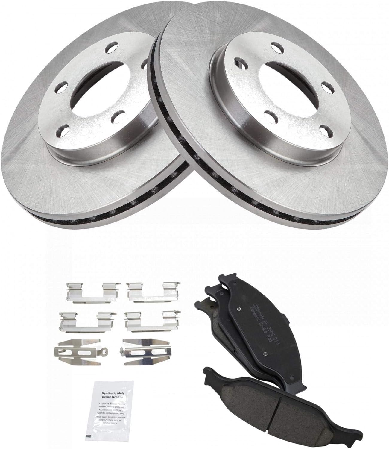 TRQ Front Brake Pad & Rotor Kit for 1999-2004 Ford Mustang