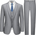 3 Piece Men's Slim Fit Suit - One Button Tuxedo Set