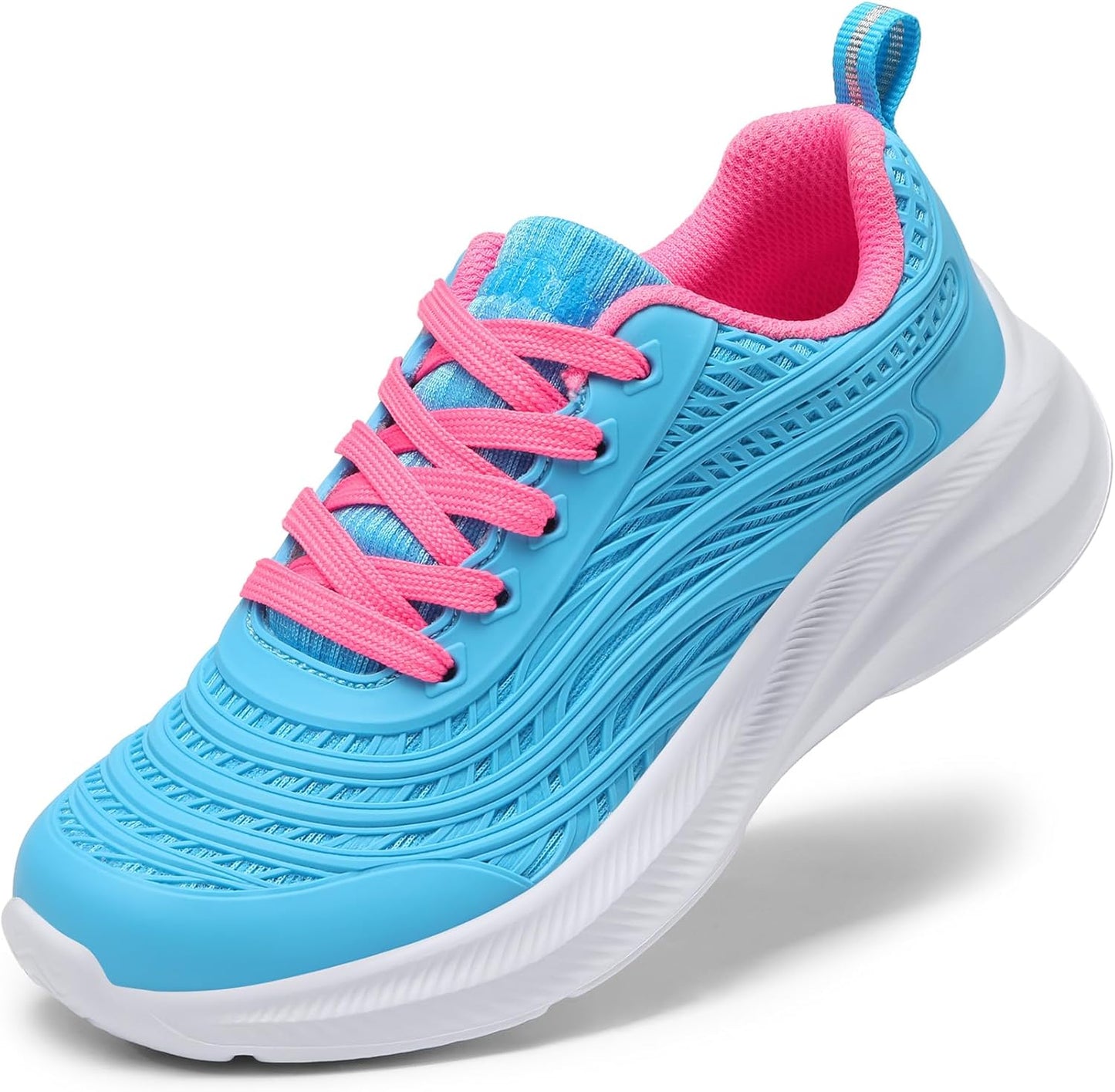 DREAM PAIRS Kids Lace Up Tennis Sparkle Glitter Sneakers