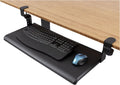 Large Clamp-On Retractable Keyboard Tray - Adjustable Under Desk