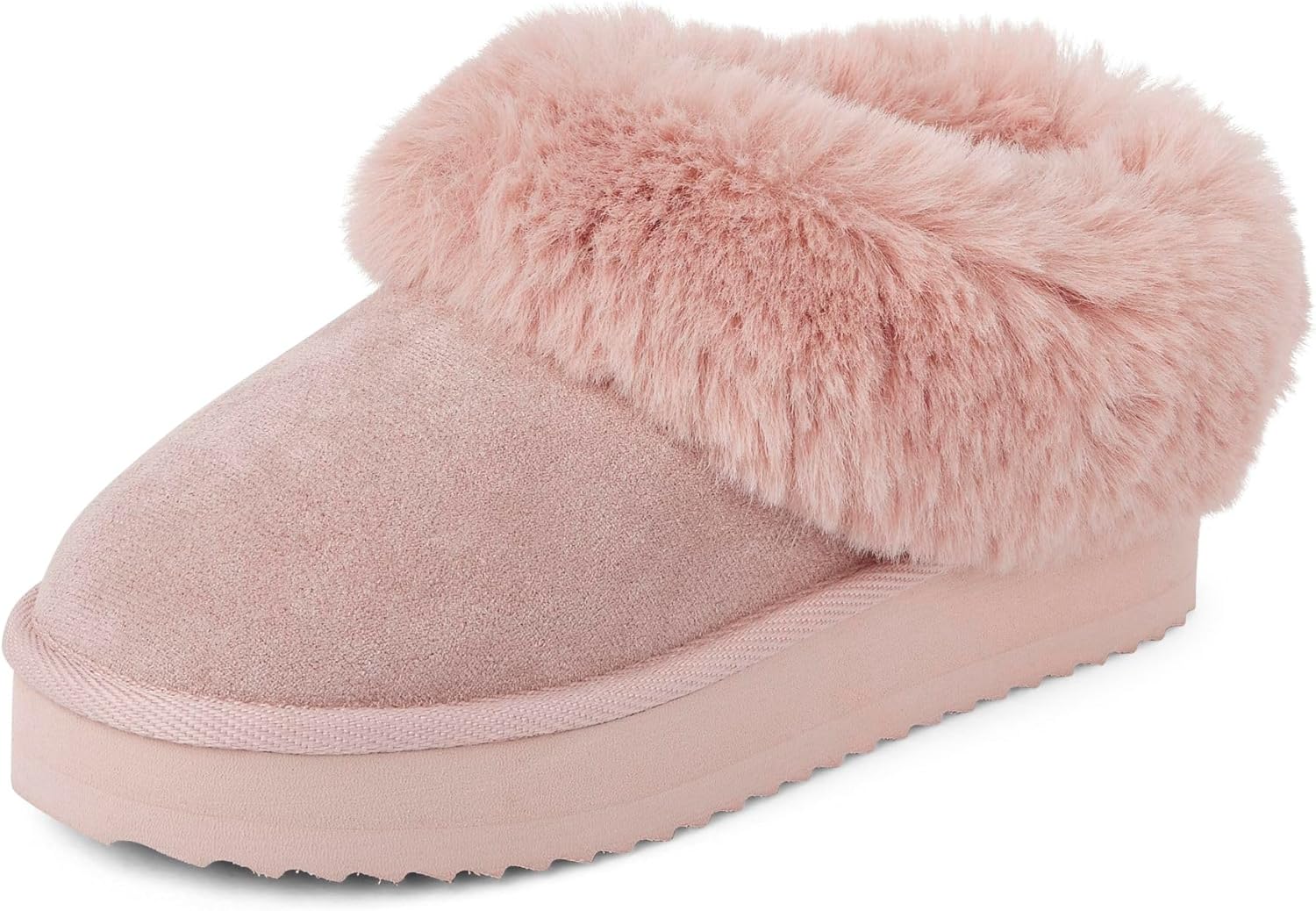 Comfy Slip on Platform Shoes for Girls with Faux Fur Lining