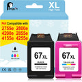 67XL for HP Ink Cartridges Combo Pack - High Yield Replacement