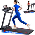 Portable Folding Treadmill with 5% Incline for Home Fitness