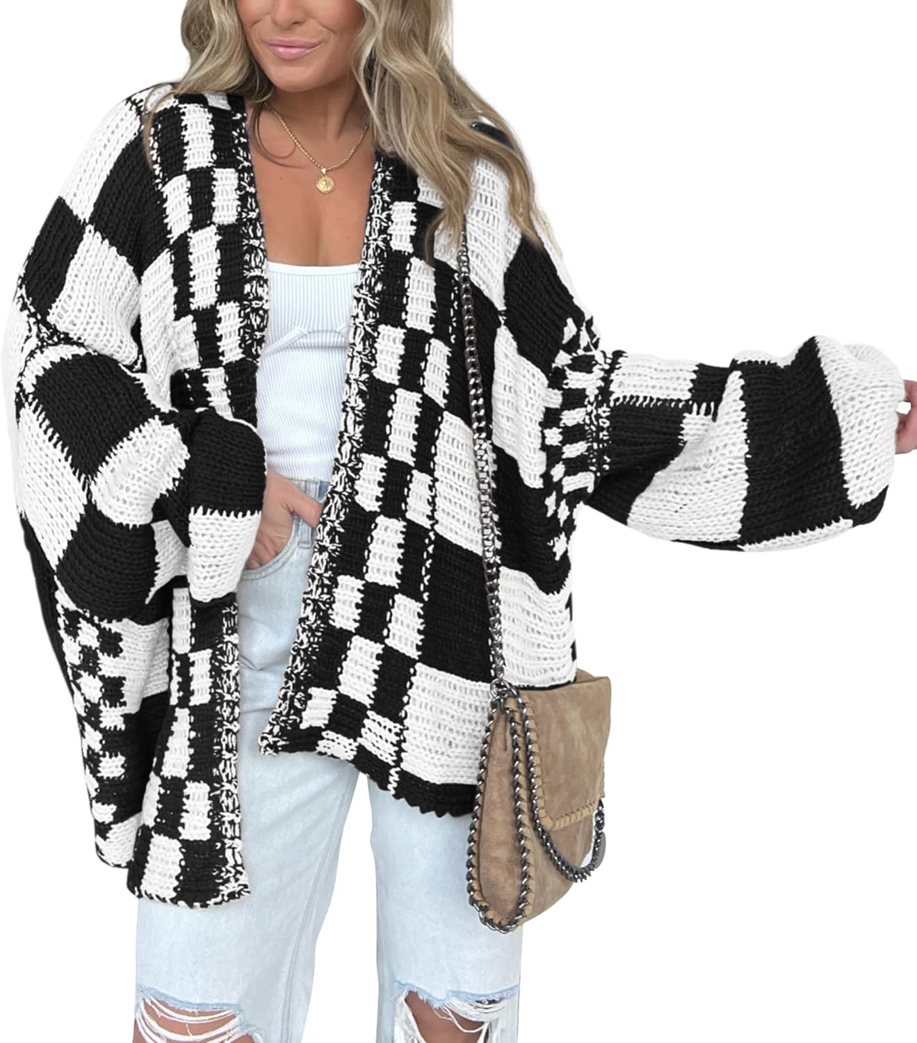 BTFBM Casual Cardigan Sweater for Women Fall 2025 Fashion