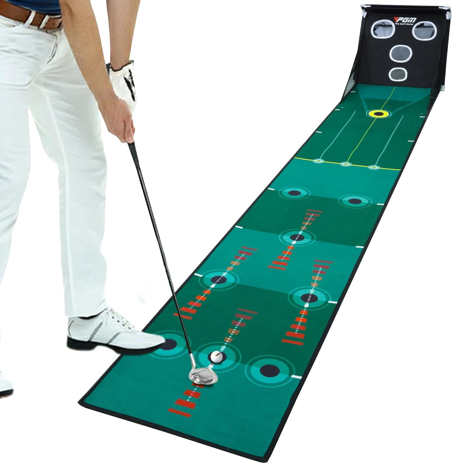 Indoor Golf Putting Mat - Auto Return Ball