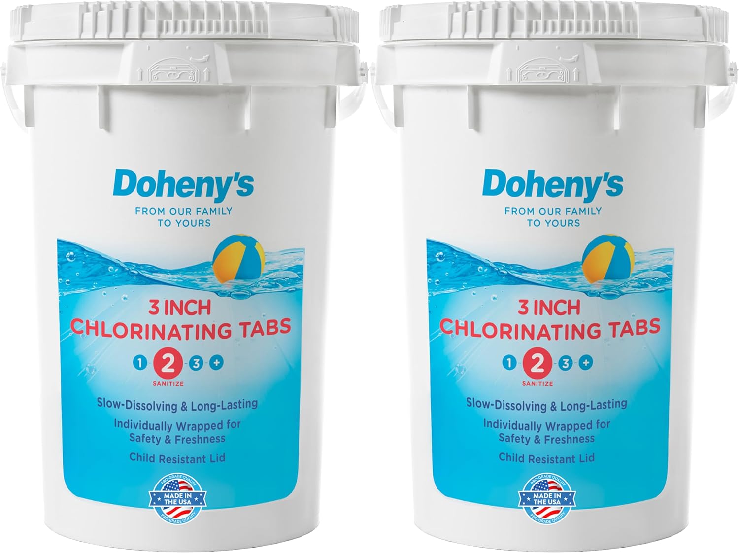 Dohenys 3-Inch Stabilized Chlorine Tablets for Pool Sanitizing